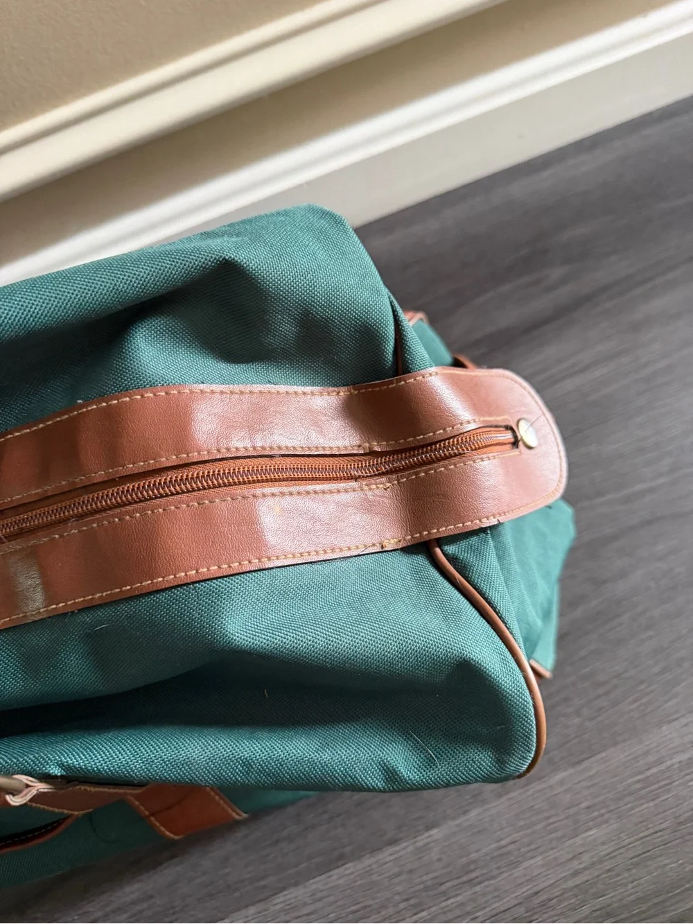 Vintage Y2K green canvas Polo Ralph Lauren duffel